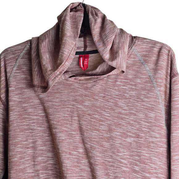 Unionbay Hoodie Men XL Pink Heather Gray Pullover Lightweight Cowl Neck Knit - Picture 1 of 11